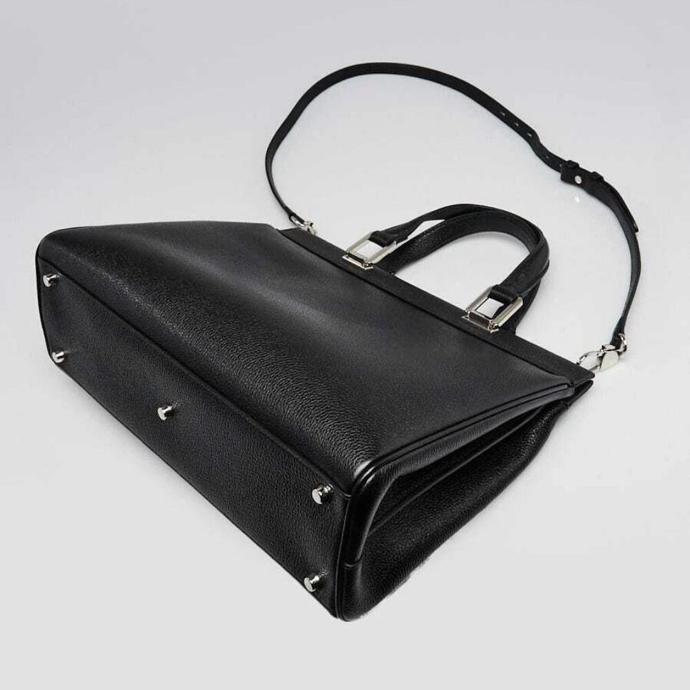 Gucci Black Grainy Leather Zumi Medium Tote Bag - Picture 3 of 12